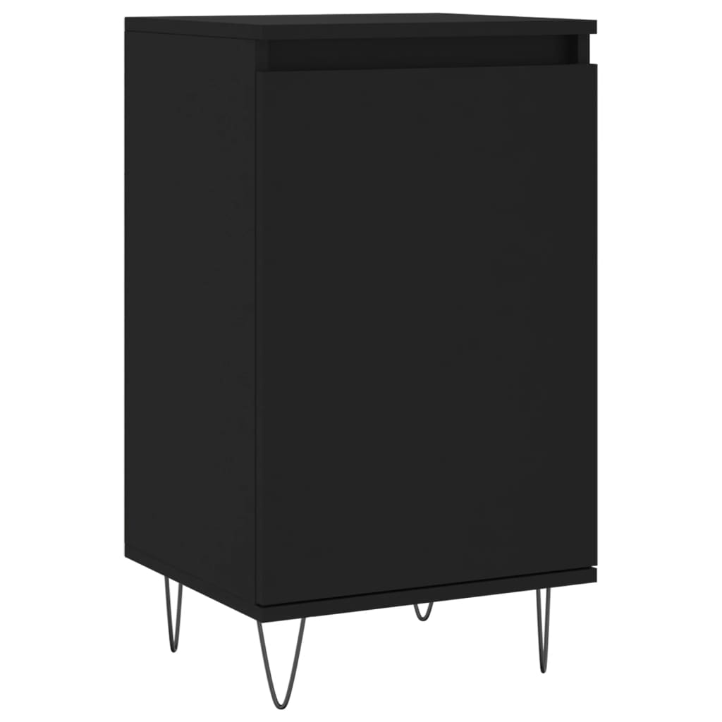 Servante, 2 buc., negru, 40x35x70 cm, lemn prelucrat — imaginea 5