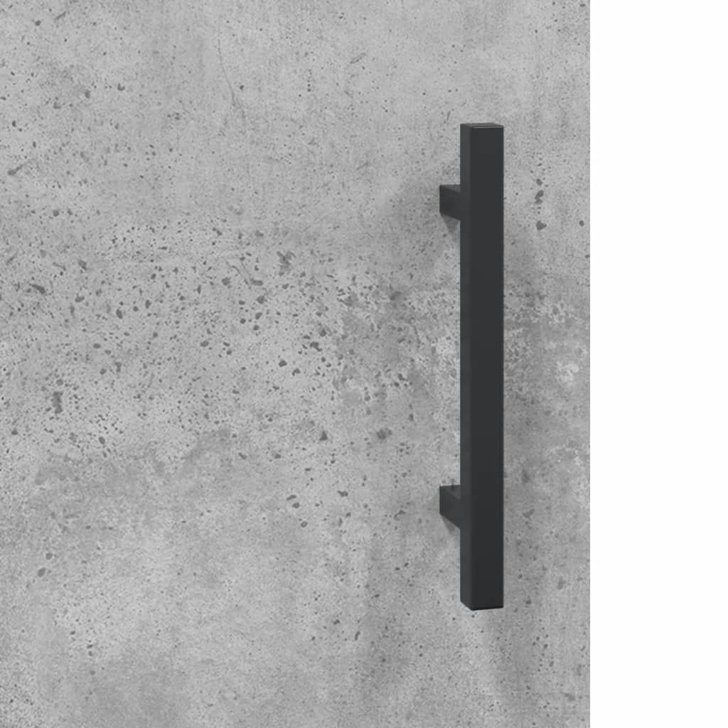 Servanta, gri beton, 34,5x34x90 cm, lemn compozit — imaginea 10