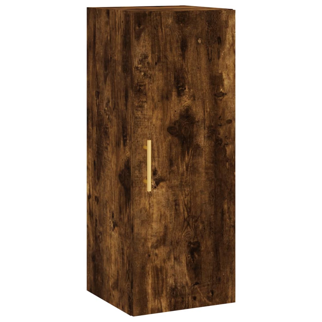 Dulap montat pe perete, stejar fumuriu, 34,5x34x90 cm