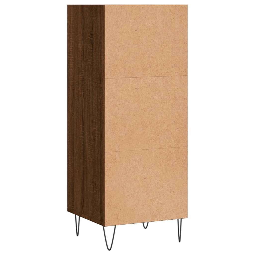 Servanta, stejar maro, 34,5x32,5x90 cm, lemn prelucrat — imaginea 6