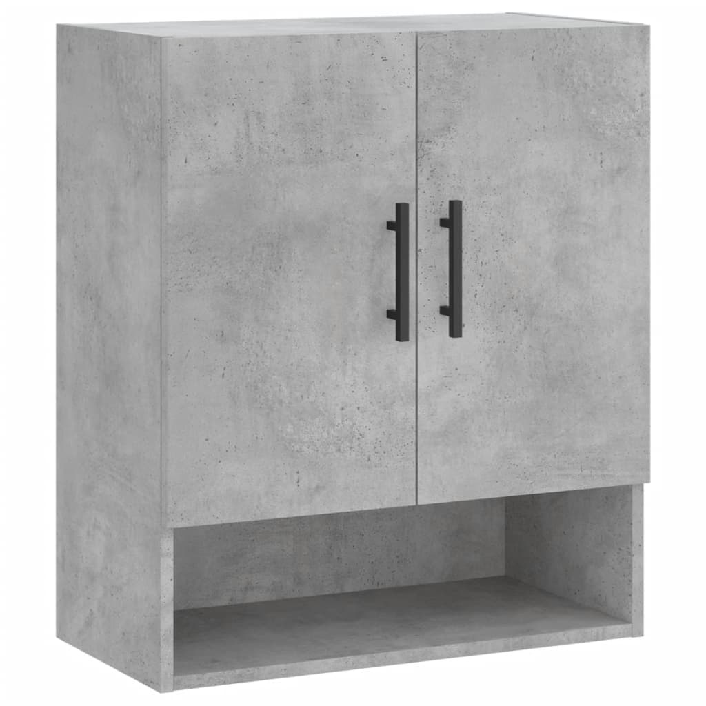 Dulap de perete, gri beton, 60x31x70 cm, lemn compozit