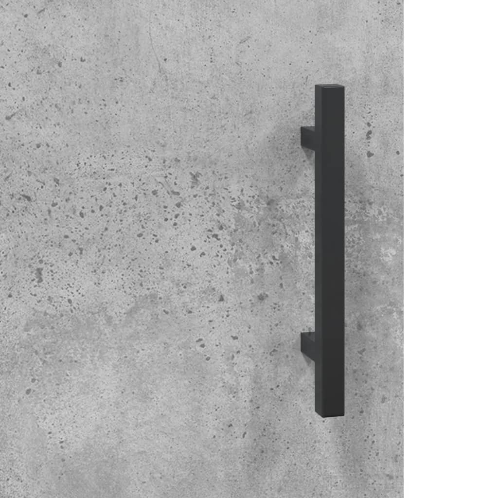 Dulap de perete, gri beton, 60x31x70 cm, lemn compozit — imaginea 9