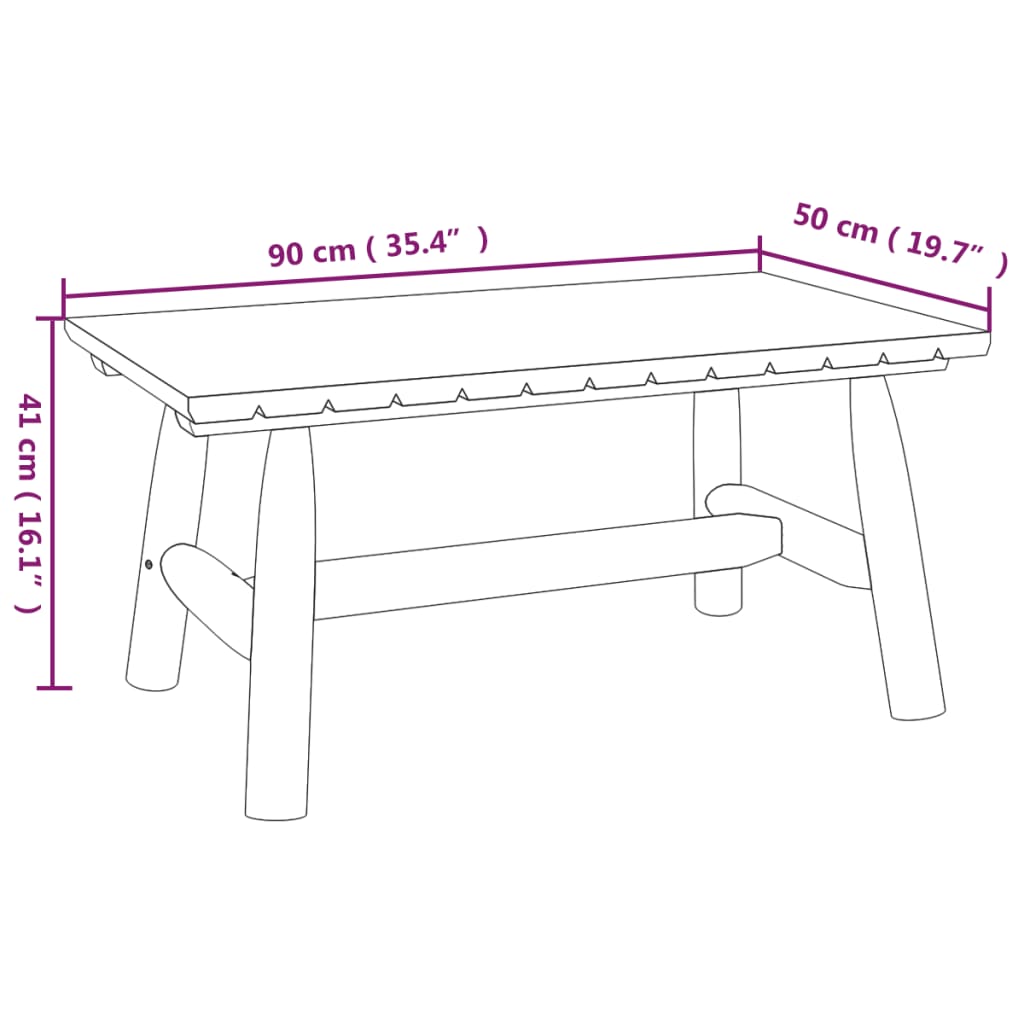 Set mobilier de gradina, 3 piese, lemn masiv de molid, natural, model masă + 2x bancă — imaginea 7