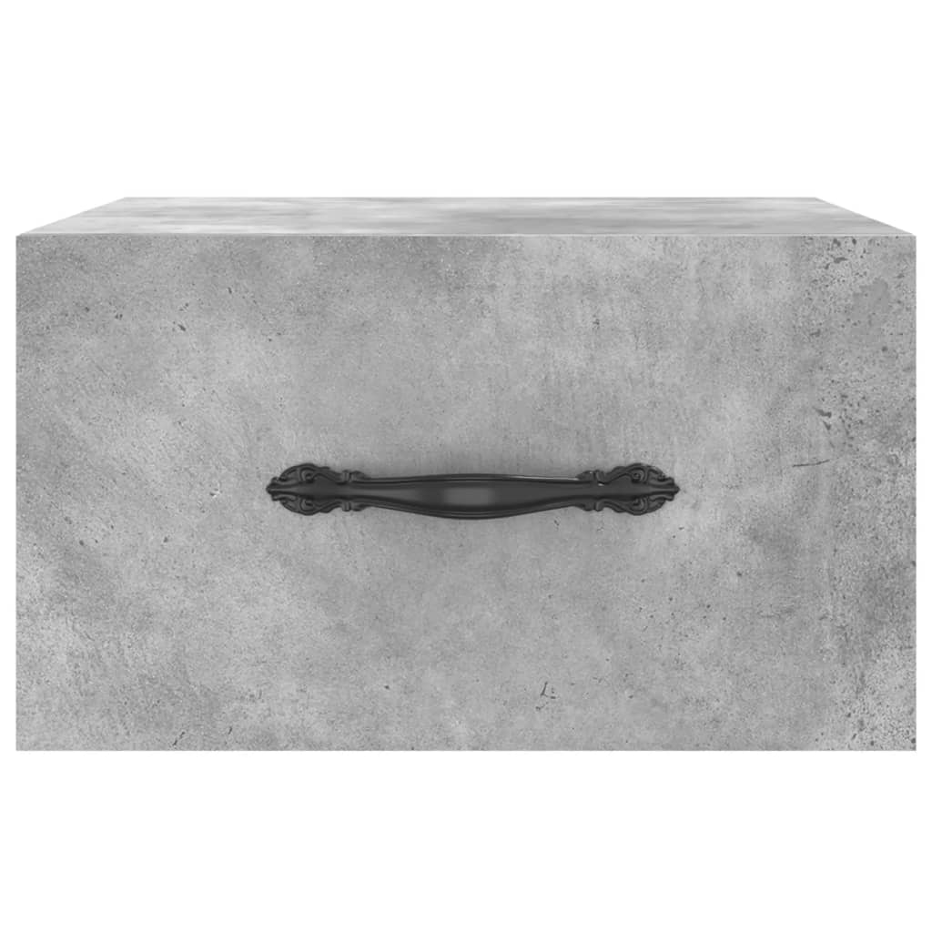 Noptiera de perete, gri beton, 35x35x20 cm — imaginea 5