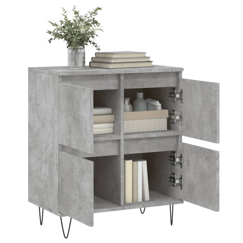 Servanta, gri beton, 60x35x70 cm, lemn prelucrat — imaginea 4