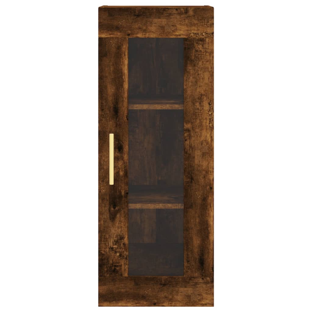 Dulap montat pe perete, stejar fumuriu, 34,5x34x90 cm — imaginea 6