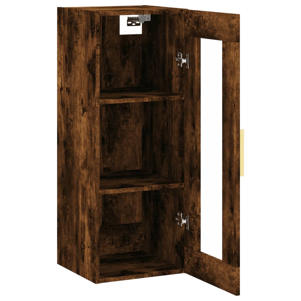 Dulap montat pe perete, stejar fumuriu, 34,5x34x90 cm — imaginea 7