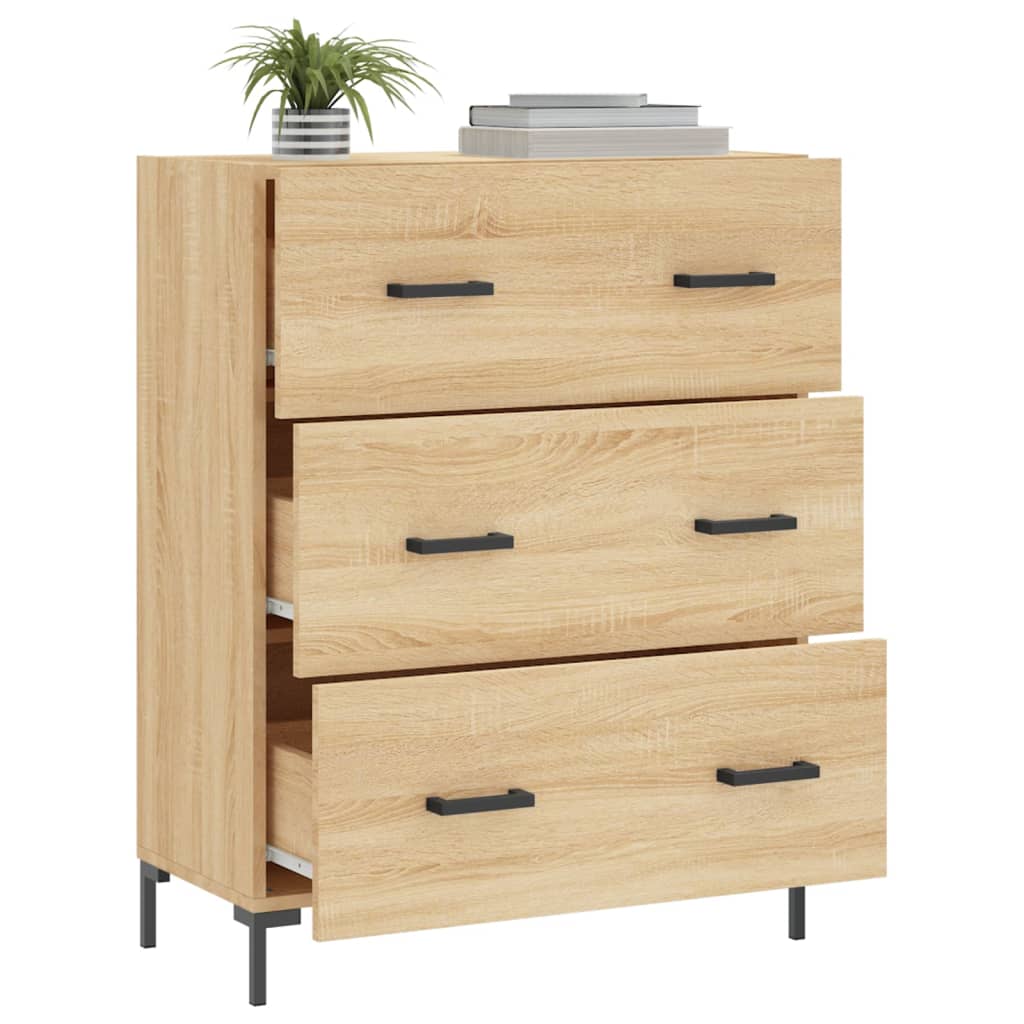 Servanta, stejar sonoma, 69,5x34x90 cm, lemn compozit — imaginea 4