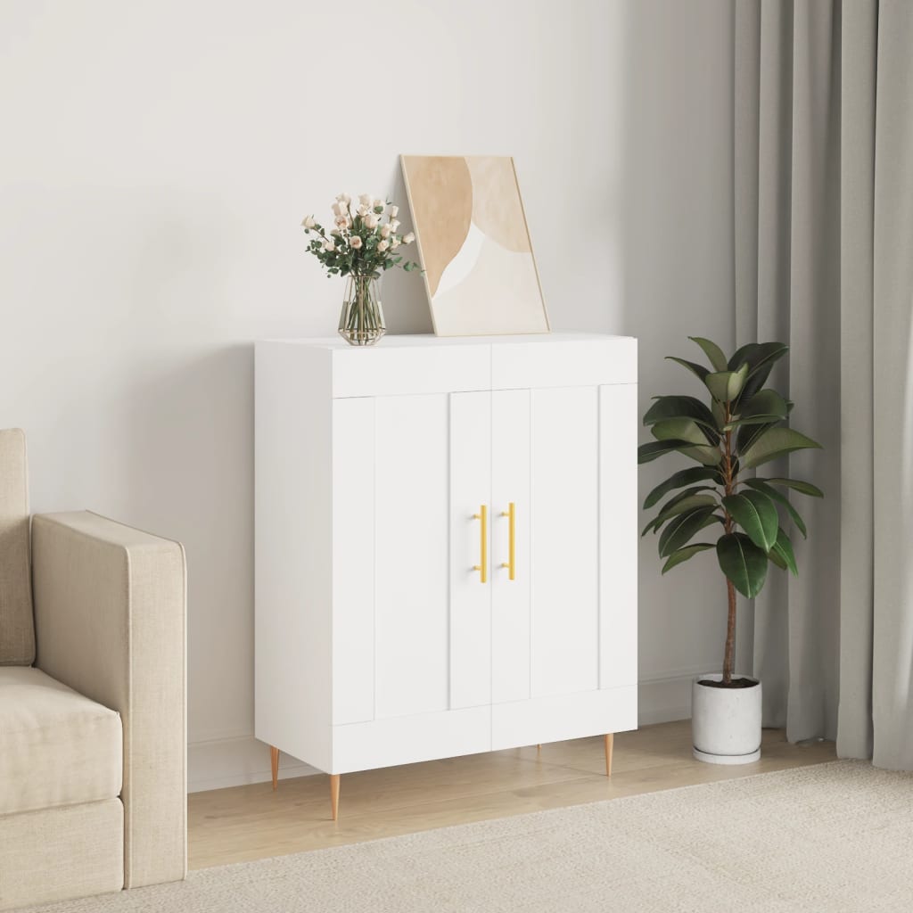 Servanta, alb, 69,5x34x90 cm, lemn compozit — imaginea 2