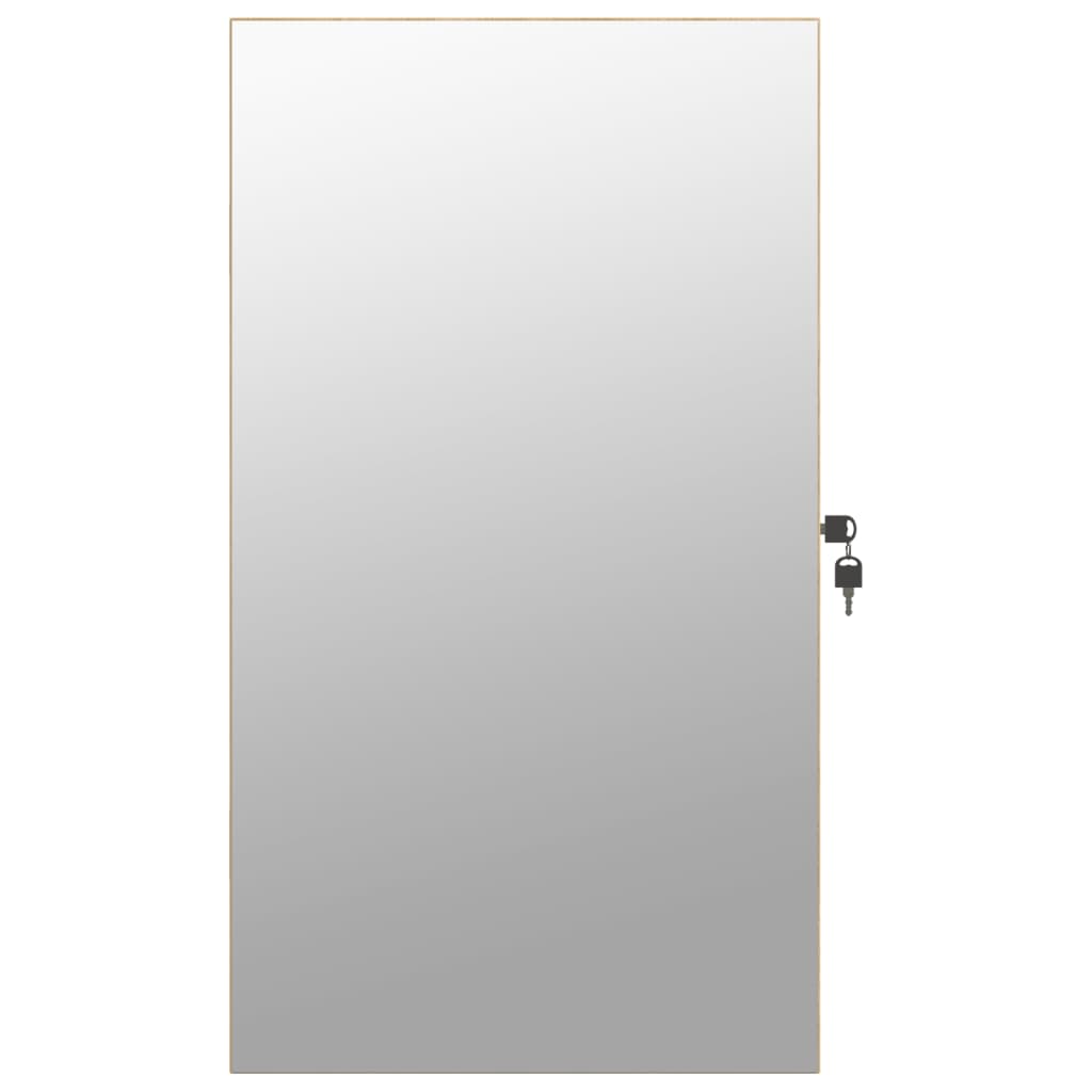 Dulap de bijuterii cu oglinda si lumini LED, montaj pe perete — imaginea 4
