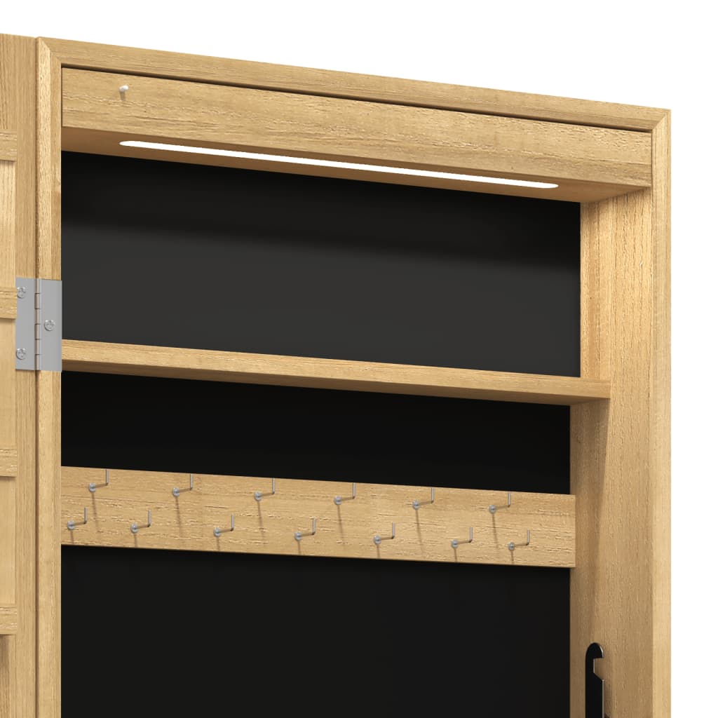 Dulap de bijuterii cu oglinda si lumini LED, montaj pe perete — imaginea 11