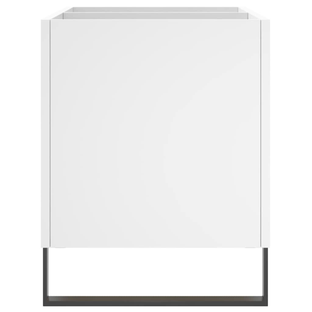 Dulap de discuri, alb, 74,5x38x48 cm, lemn prelucrat — imaginea 5