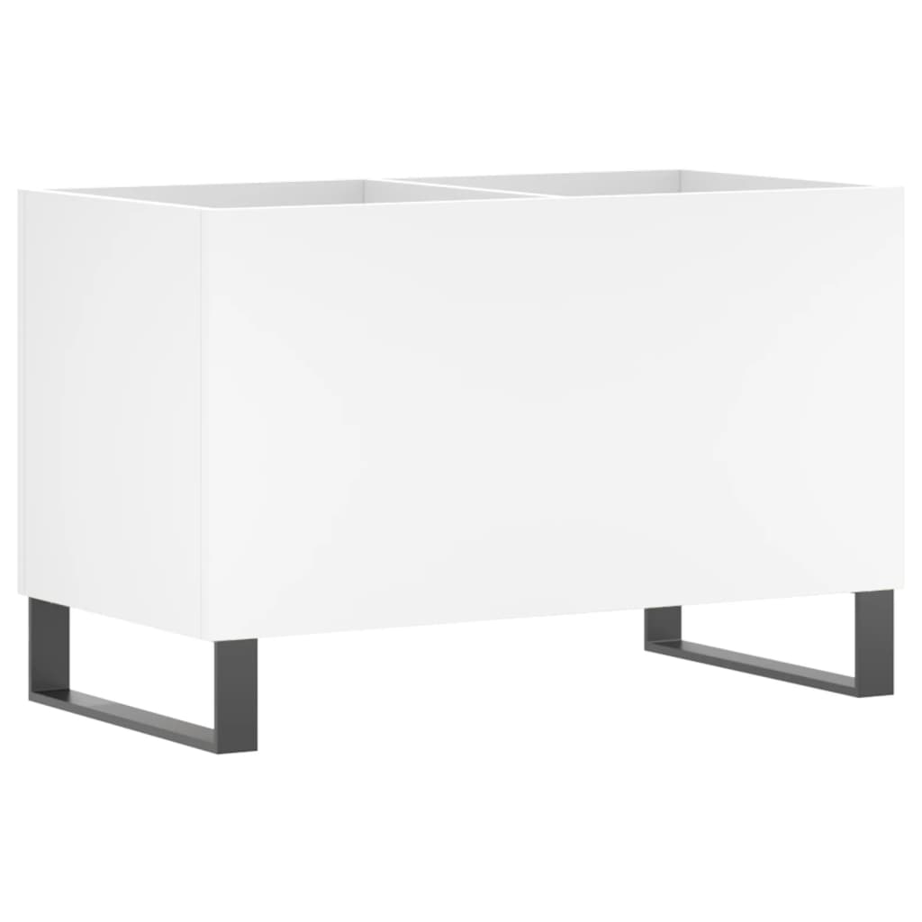 Dulap de discuri, alb, 74,5x38x48 cm, lemn prelucrat — imaginea 6