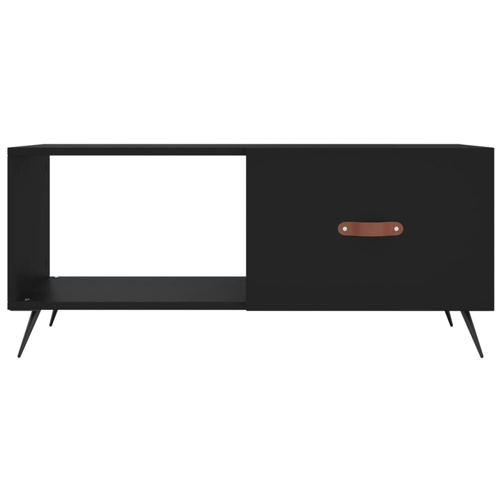 Masuta de cafea, negru, 90x50x40 cm, lemn prelucrat — imaginea 5