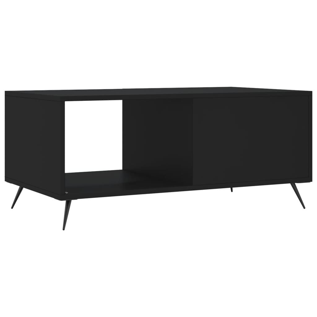 Masuta de cafea, negru, 90x50x40 cm, lemn prelucrat — imaginea 8