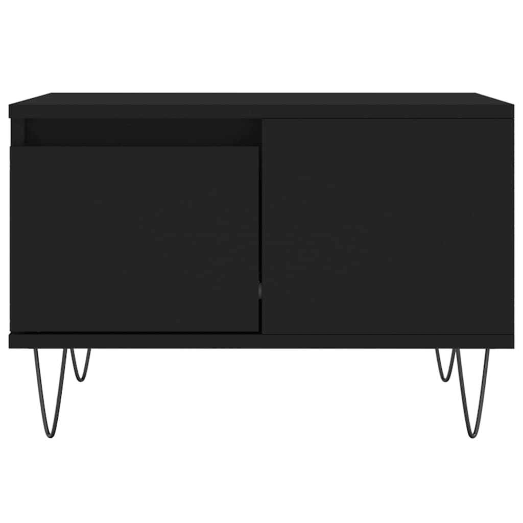 Masuta de cafea, negru, 55x55x36,5 cm, lemn prelucrat — imaginea 5