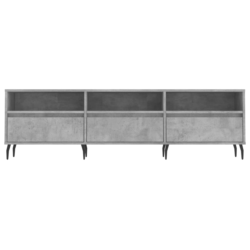 Comoda TV, gri beton, 150x30x44,5 cm, lemn prelucrat — imaginea 5