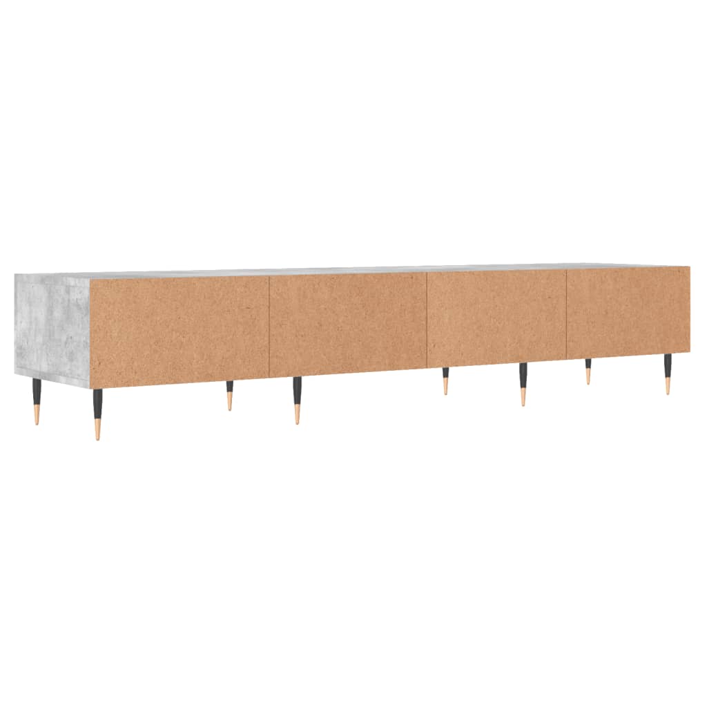 Comoda TV, gri beton, 150x36x30 cm, lemn prelucrat — imaginea 8