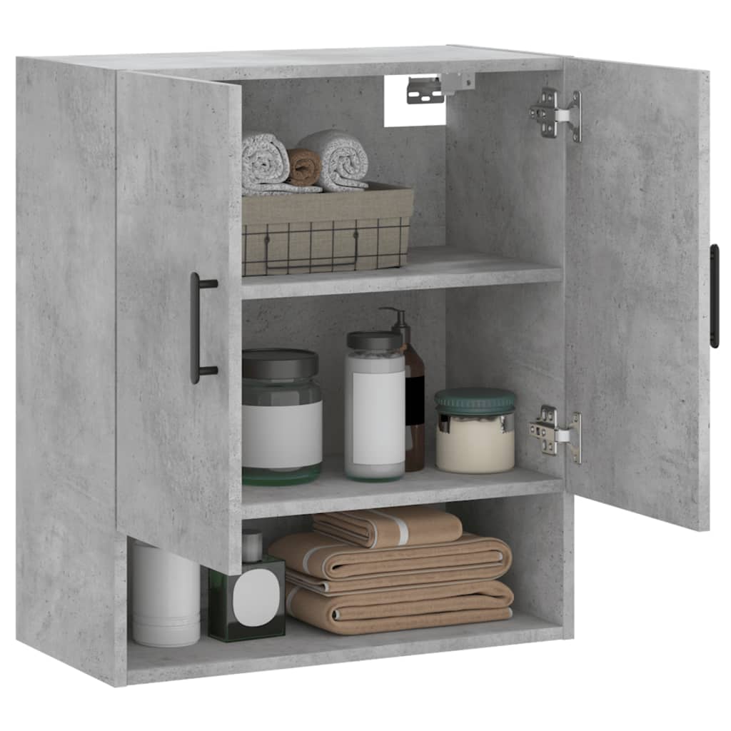 Dulap de perete, gri beton, 60x31x70 cm, lemn compozit — imaginea 4