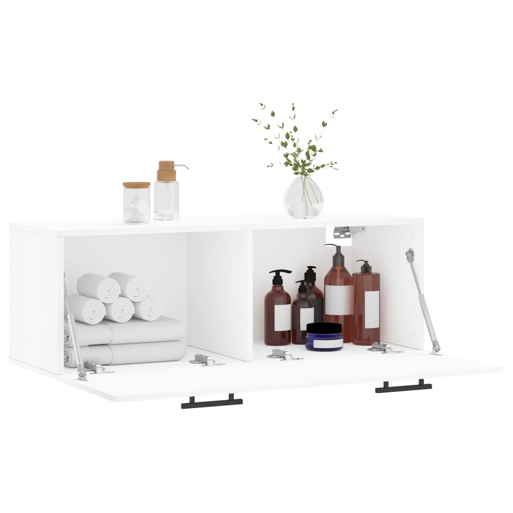 Dulap de perete, alb, 100x36,5x35 cm, lemn compozit — imaginea 4