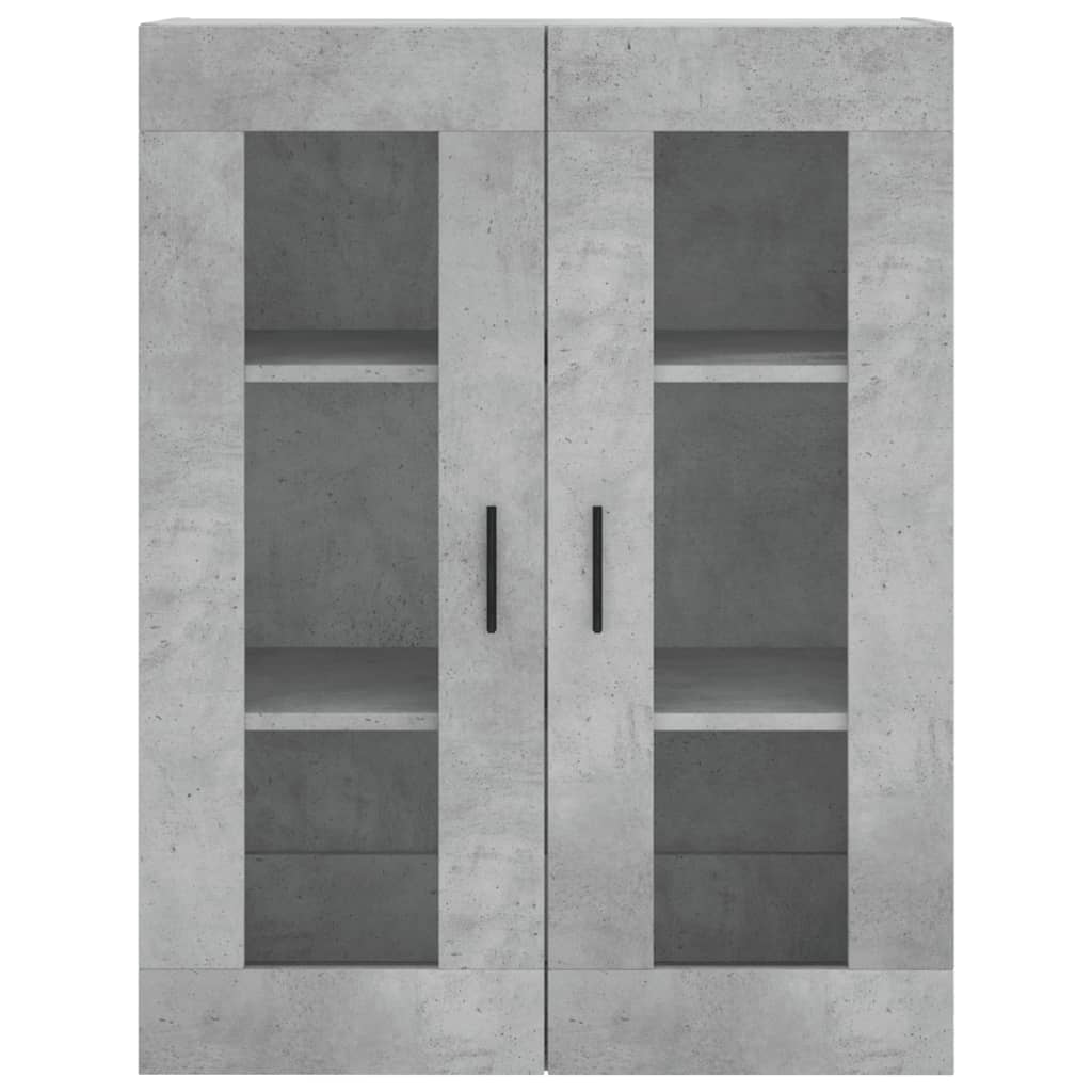 Dulap cu montaj pe perete, gri beton, 69,5x34x90 cm — imaginea 7