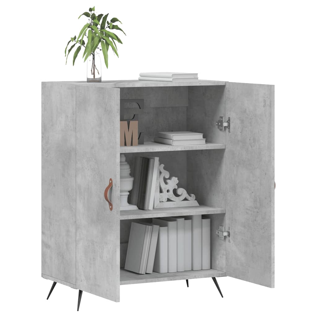 Servanta, gri beton, 69,5x34x90 cm, lemn compozit — imaginea 4