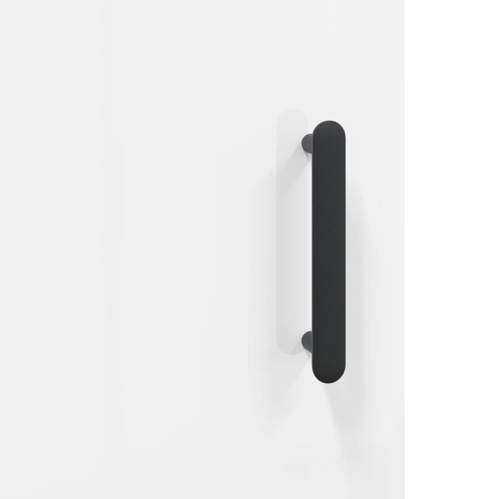 Servanta, alb extralucios, 69,5x34x90 cm, lemn compozit — imaginea 9