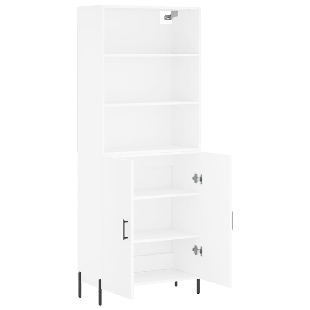 Dulap inalt, alb, 69,5x34x180 cm, lemn compozit — imaginea 4