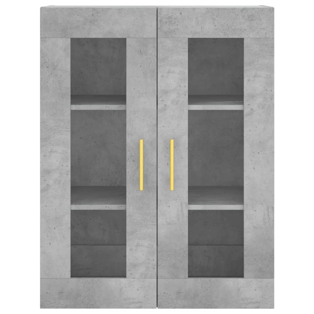 Dulap inalt, gri beton, 69,5x34x180, lemn compozit — imaginea 6