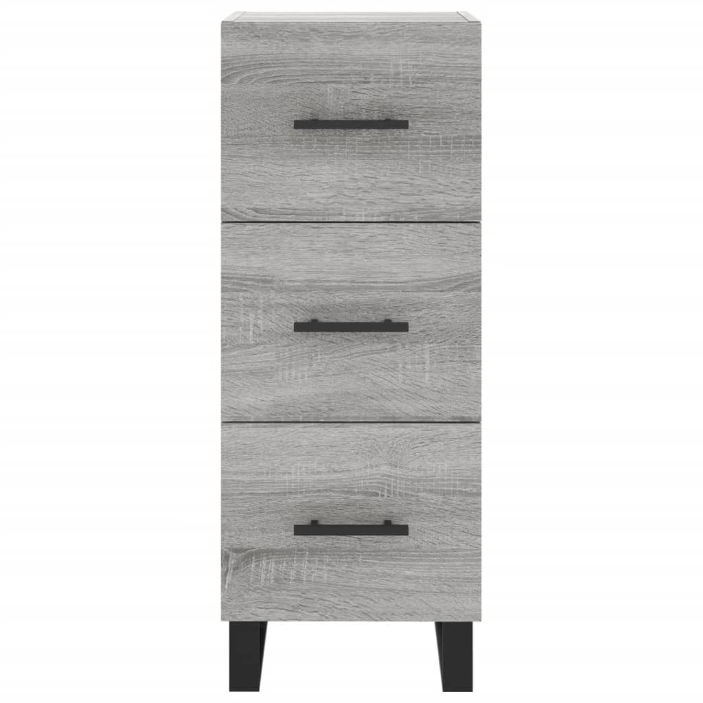Dulap inalt, gri sonoma, 34,5x34x180 cm, lemn prelucrat — imaginea 6