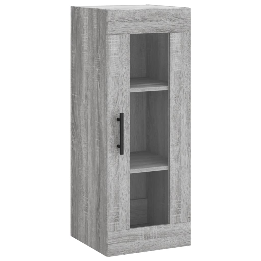 Dulap inalt, gri sonoma, 34,5x34x180 cm, lemn prelucrat — imaginea 7