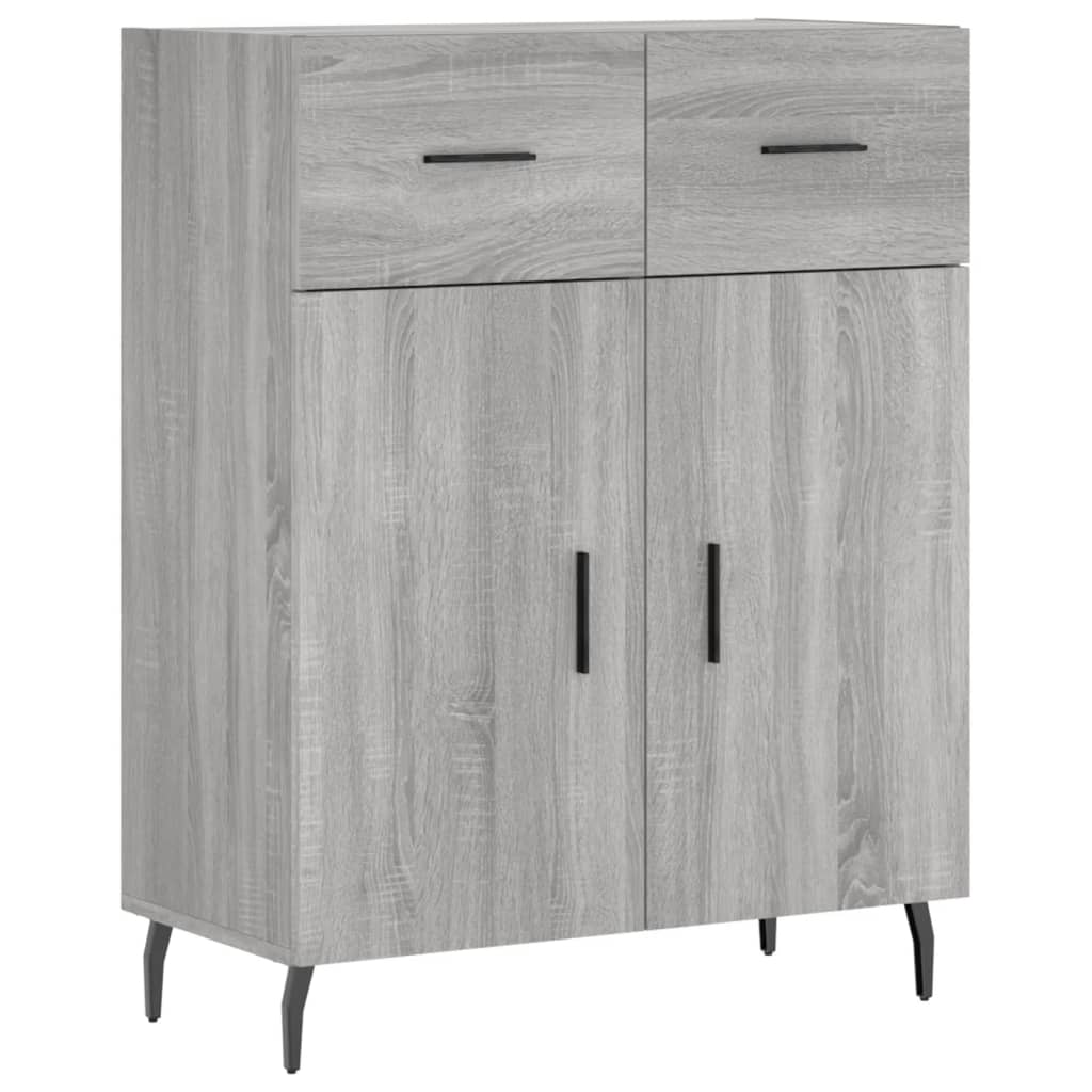 Dulap inalt, gri sonoma, 69,5x34x180 cm, lemn compozit — imaginea 7
