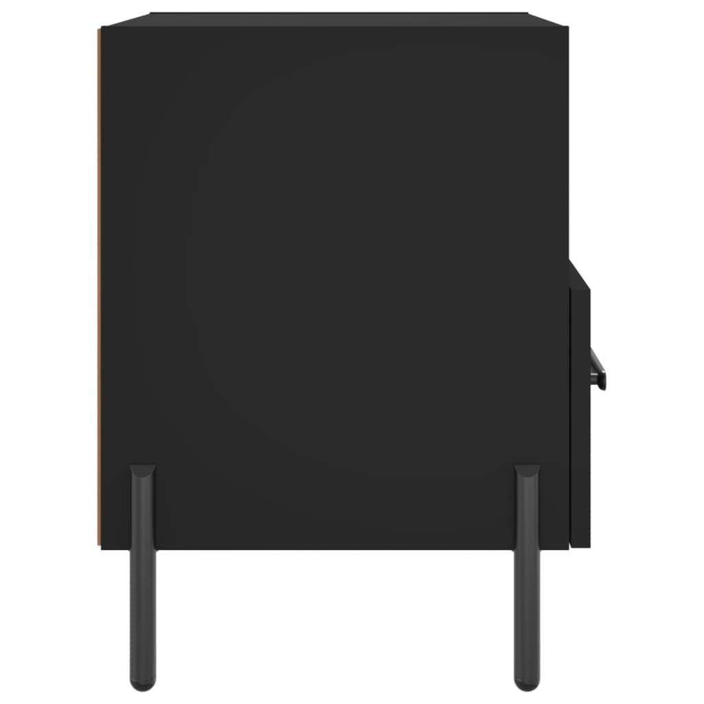 Noptiere, 2 buc., negru, 40x35x47,5 cm, lemn compozit — imaginea 8