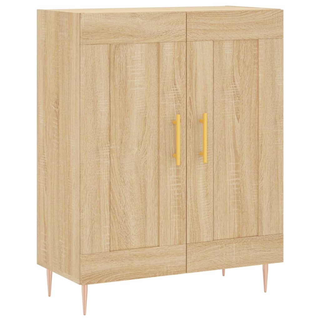 Dulap inalt, stejar sonoma, 69,5x34x180 cm, lemn compozit — imaginea 7