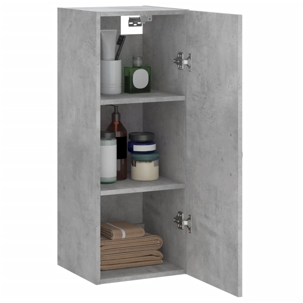 Dulap de perete, gri beton, 34,5x34x90 cm, lemn prelucrat — imaginea 4