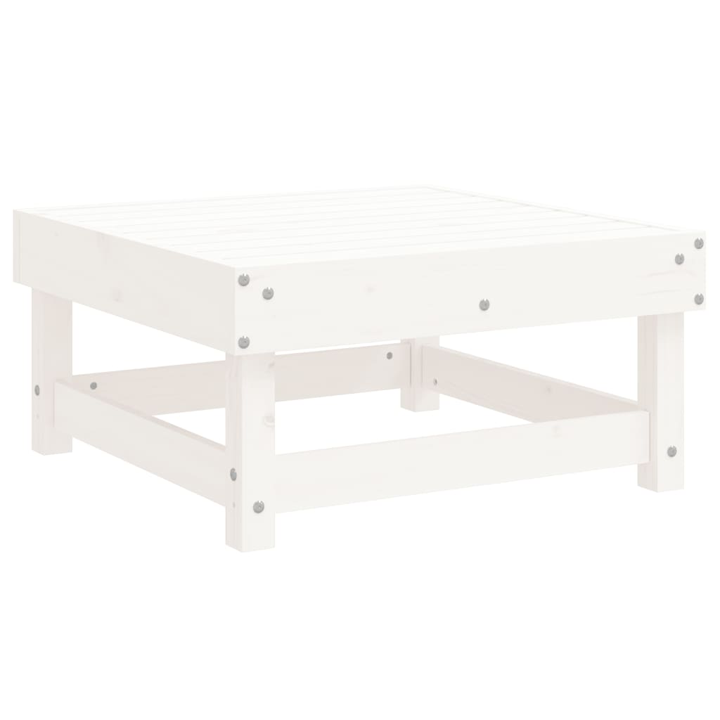 Set mobilier relaxare de gradina 5 piese alb lemn masiv de pin — imaginea 5