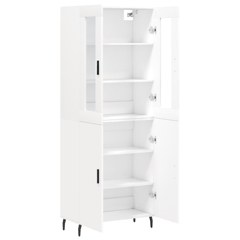 Dulap inalt, alb, 69,5x34x180 cm, lemn compozit — imaginea 4