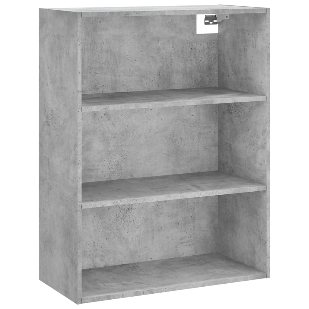 Dulap inalt, gri beton, 69,5x34x180, lemn compozit — imaginea 5