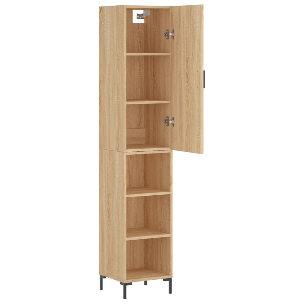 Dulap inalt, stejar sonoma, 34,5x34x180 cm, lemn prelucrat — imaginea 4