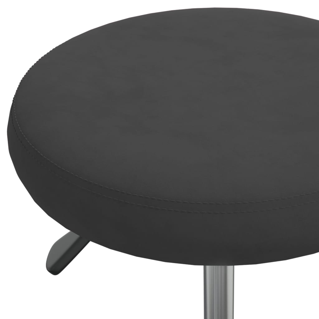 Scaun de birou pivotant, negru, catifea — imaginea 5