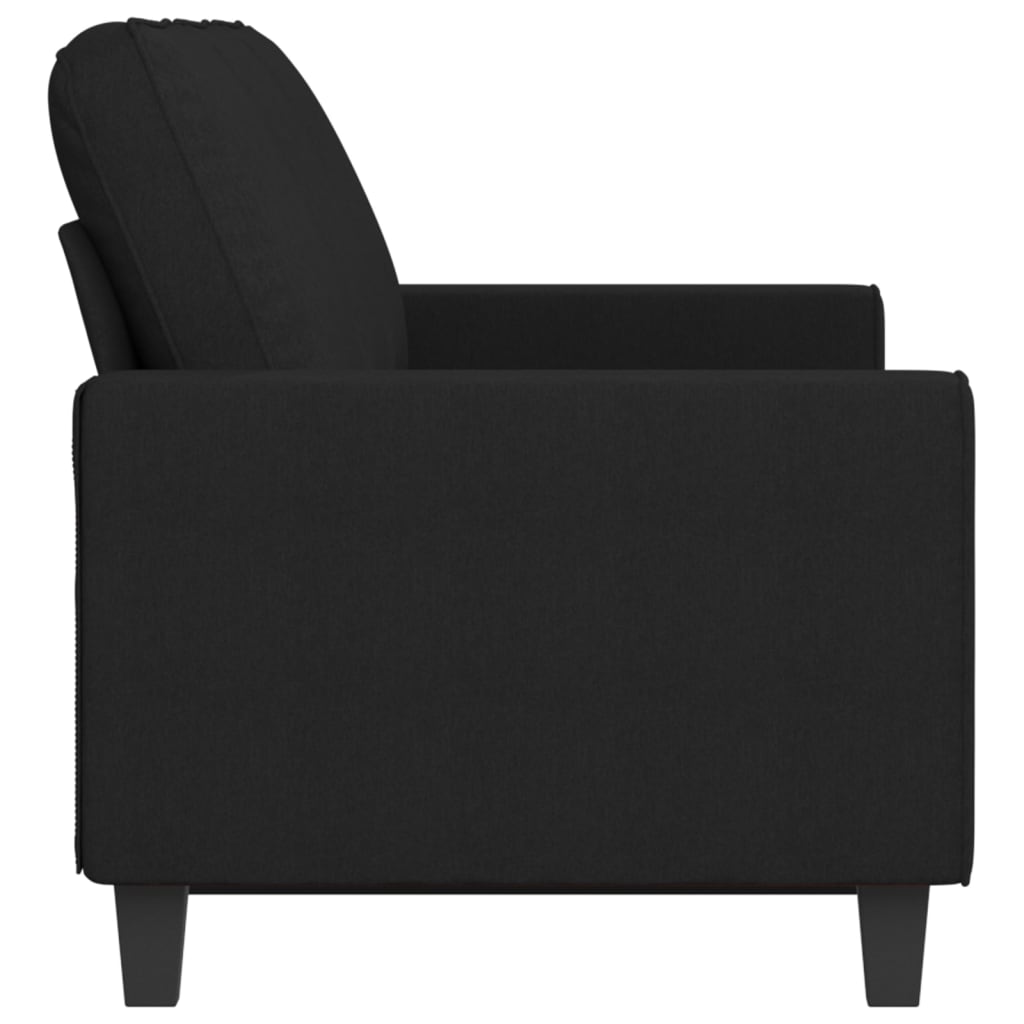 Canapea cu 3 locuri, negru, 180 cm, material textil — imaginea 4