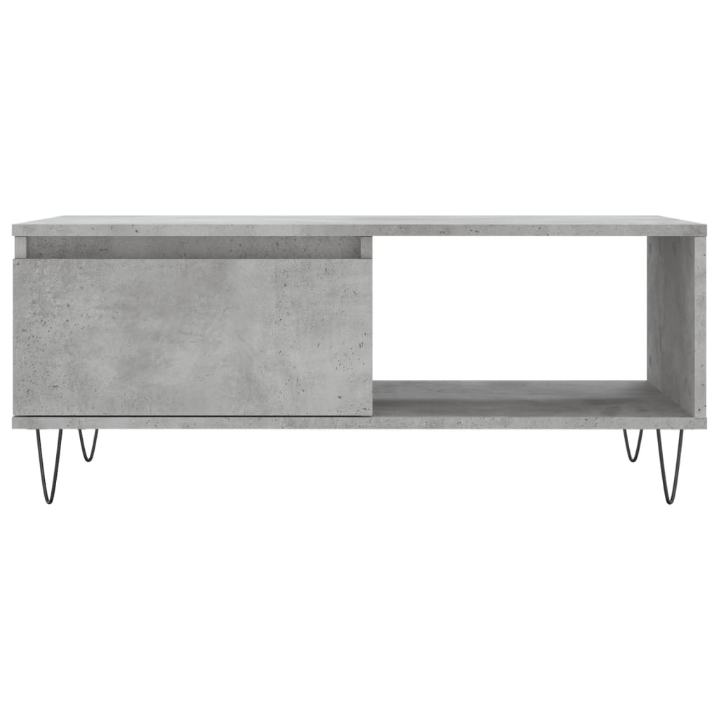 Masuta de cafea, gri beton, 90x50x36,5 cm, lemn compozit — imaginea 5