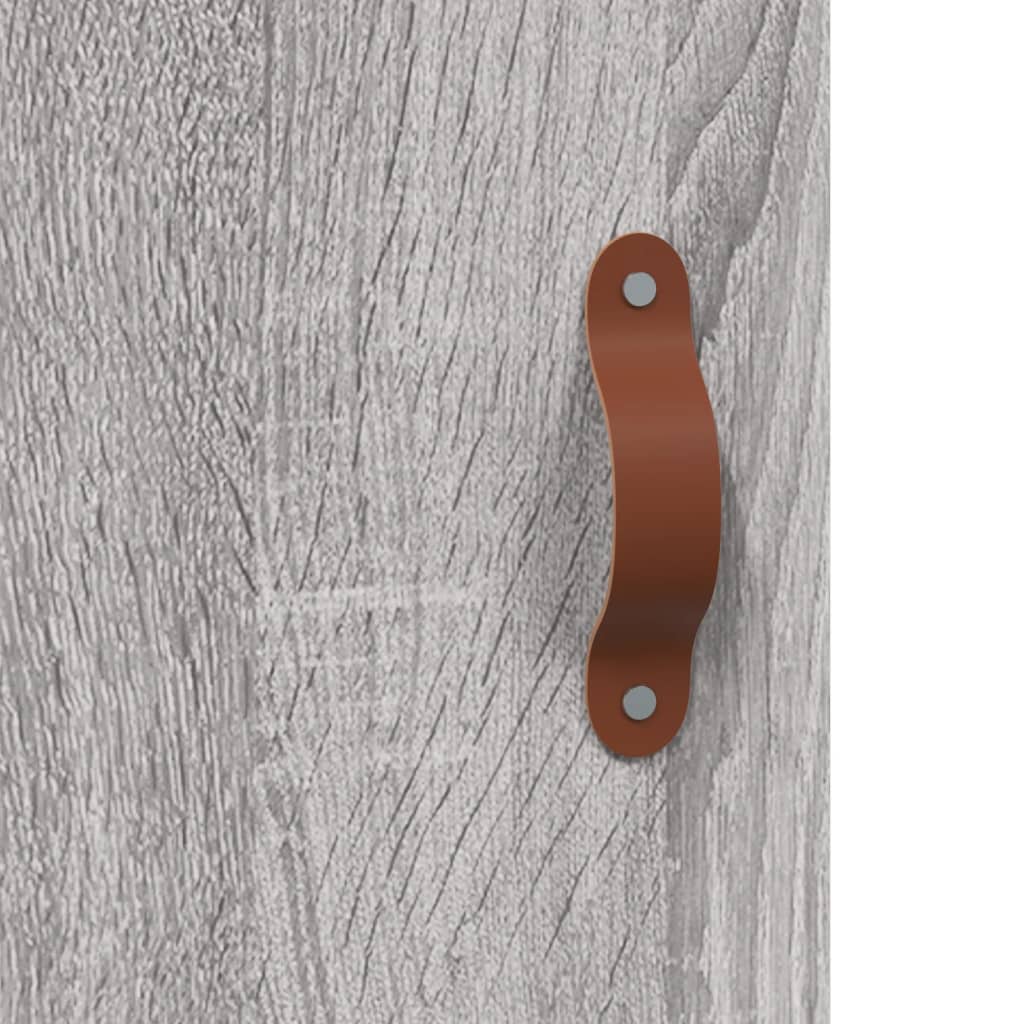 Dulap inalt, gri sonoma, 69,5x34x180 cm, lemn compozit — imaginea 9