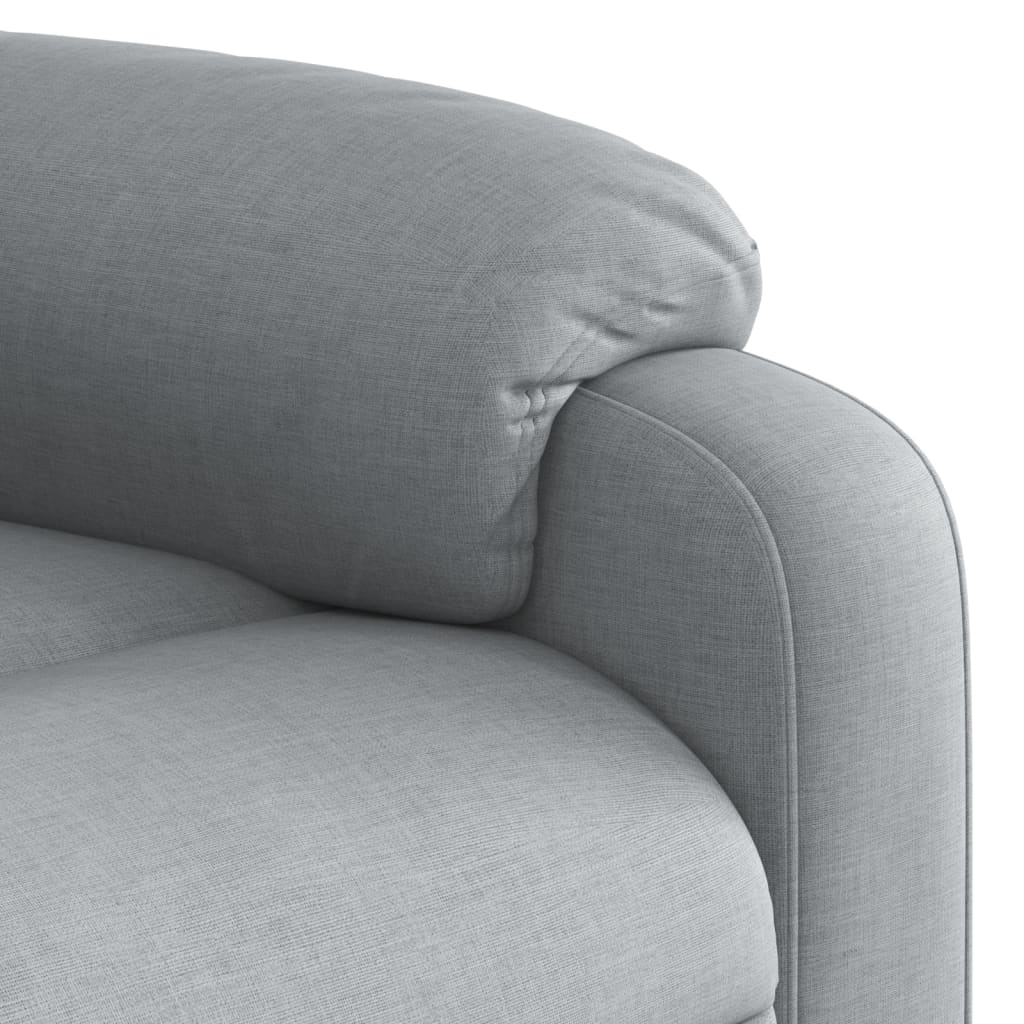 Fotoliu rabatabil, gri deschis, material textil — imaginea 8