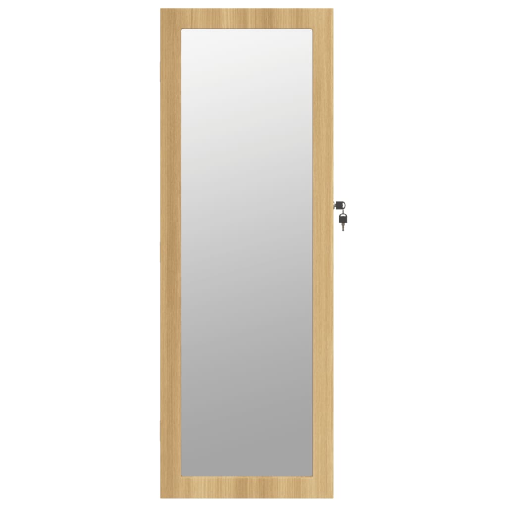 Dulap de bijuterii cu oglinda si lumini LED, montaj pe perete — imaginea 4
