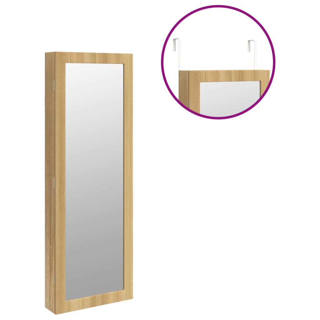 Dulap de bijuterii cu oglinda si lumini LED, montaj pe perete — imaginea 9