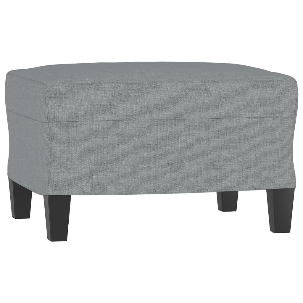 Fotoliu canapea cu taburet, gri deschis, 60 cm, textil — imaginea 5