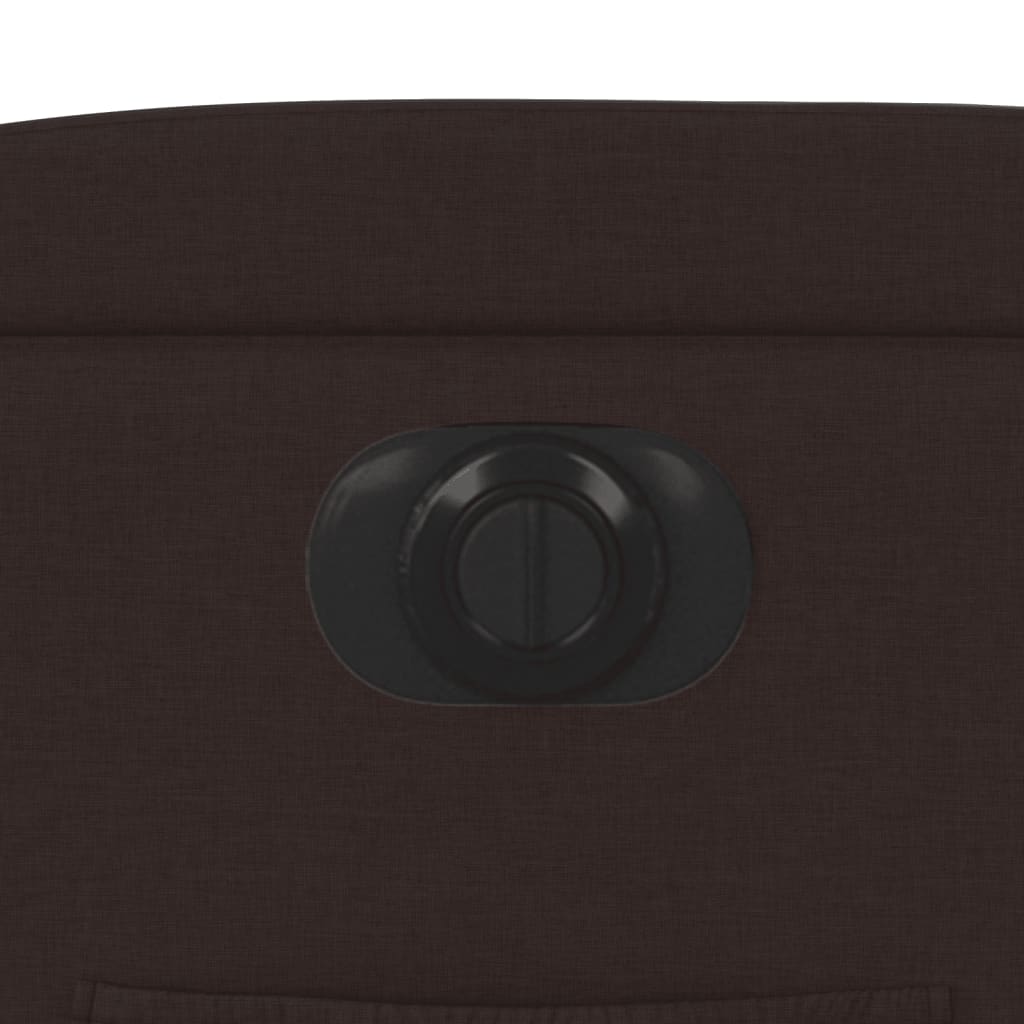 Fotoliu rabatabil electric, maro inchis, material textil — imaginea 11