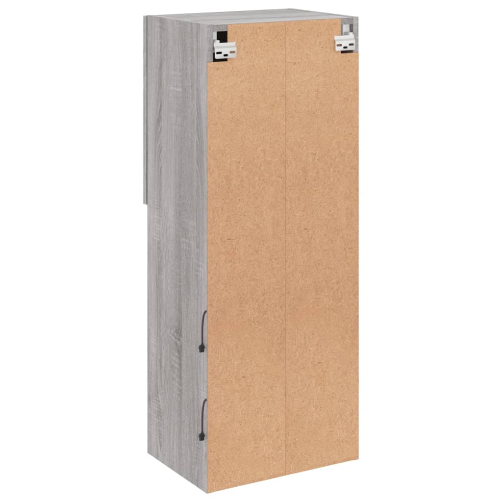 Comoda TV cu lumini LED, gri sonoma, 40,5x30x102 cm — imaginea 11
