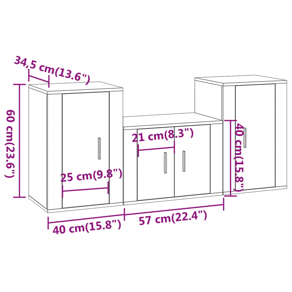 Set comoda TV, 3 piese — imaginea 8